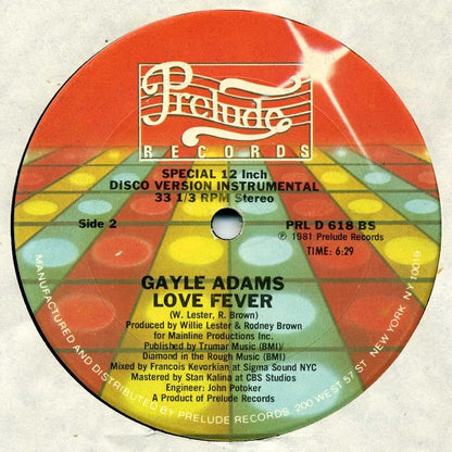 Gayle Adams : Love Fever (12")