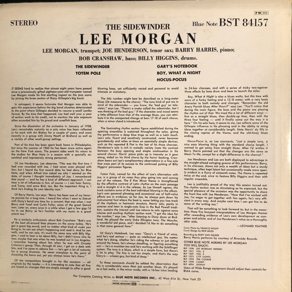 Lee Morgan : The Sidewinder (LP, Album, RE)