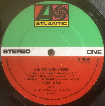 Herbie Mann : Memphis Underground (LP, Album, RE)