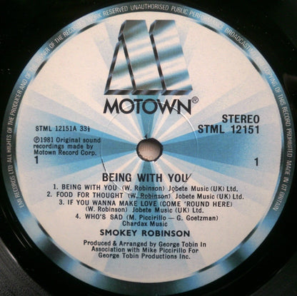 Smokey Robinson : Being With You (LP, Album)