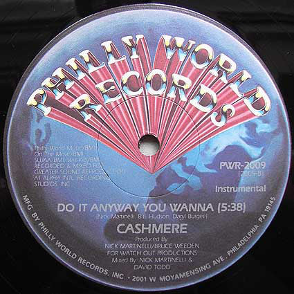 Cashmere (2) : Do It Anyway You Wanna (12")