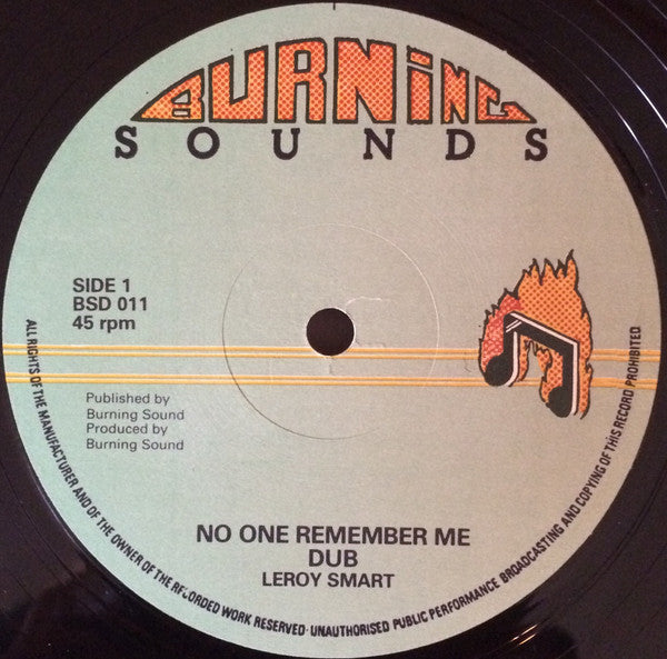 Leroy Smart : No One Remember Me (12")