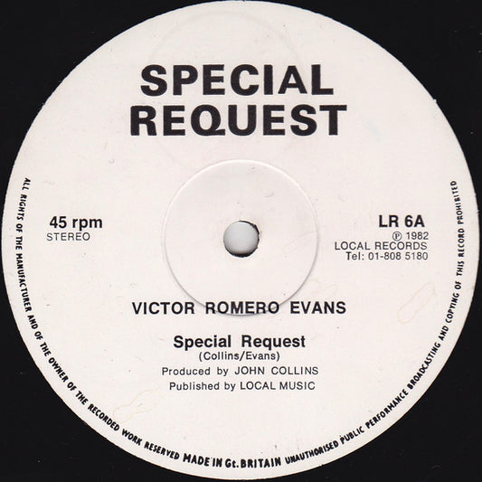 Victor Romero Evans : Special Request (12")