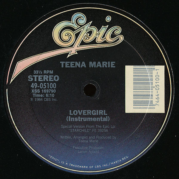 Teena Marie : Lovergirl (Special 12" Dance Mix) (12")