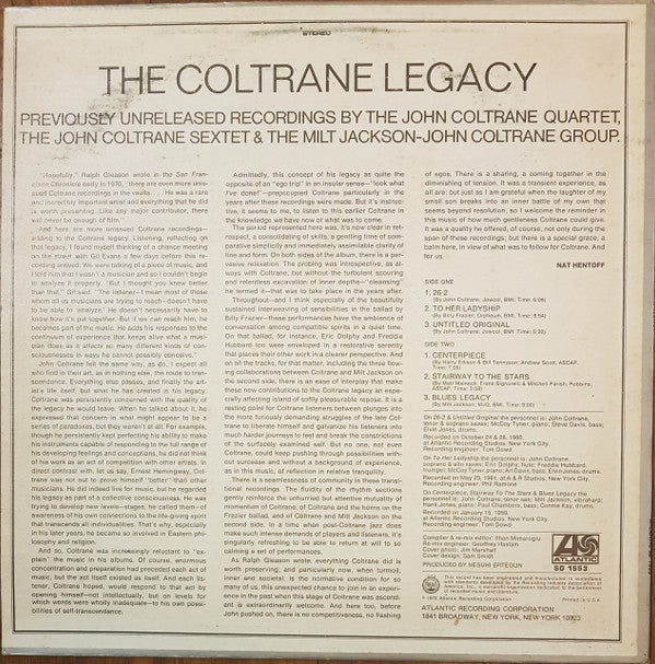 John Coltrane : The Coltrane Legacy (LP, Comp, SP)