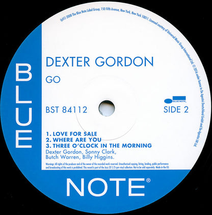 Dexter Gordon : Go! (LP, Album, RE, 180)