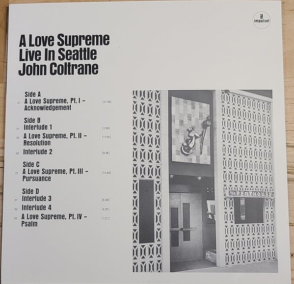 John Coltrane : A Love Supreme: Live In Seattle (2xLP, Album)