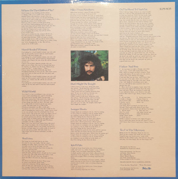 Cat Stevens : Tea For The Tillerman (LP, Album, RE, Pin)