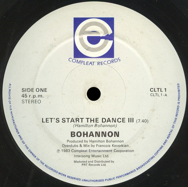 Hamilton Bohannon : Let's Start The Dance III (12")