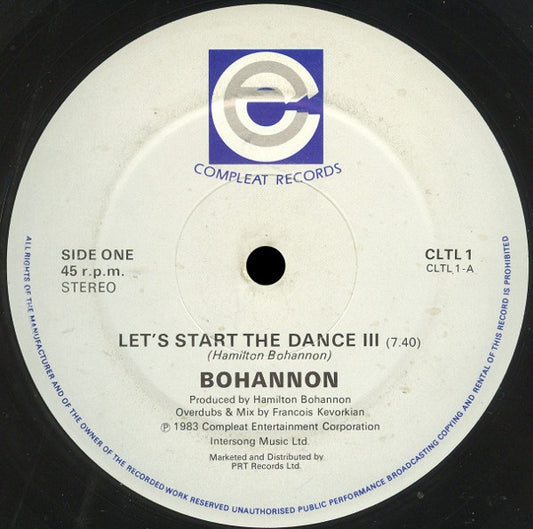 Hamilton Bohannon : Let's Start The Dance III (12")