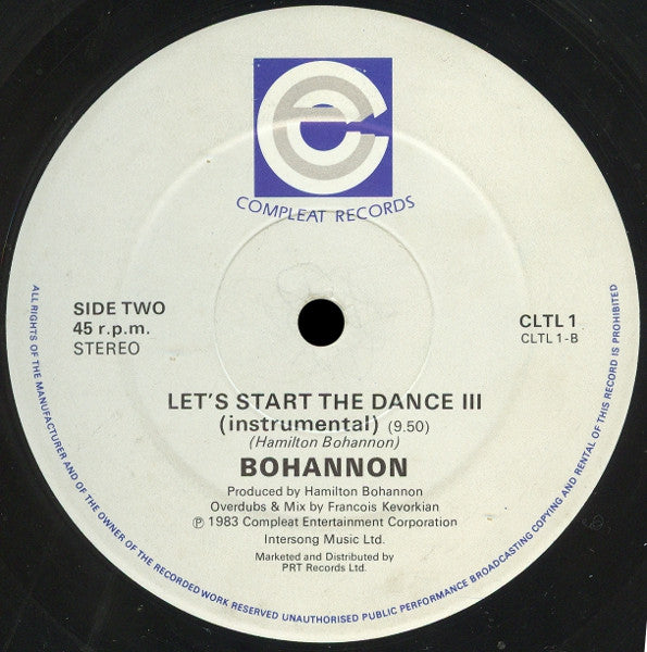 Hamilton Bohannon : Let's Start The Dance III (12")