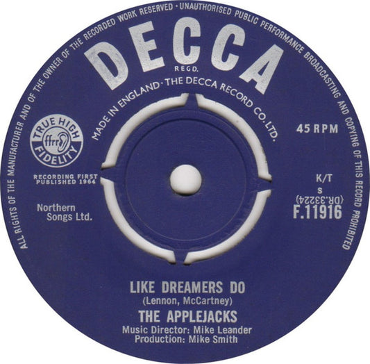 The Applejacks : Like Dreamers Do (7", 4-P)