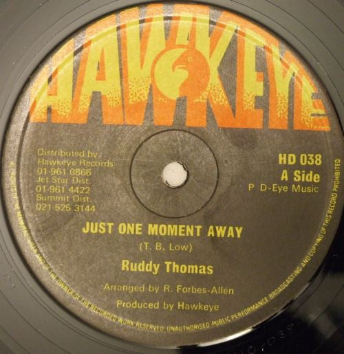 Ruddy Thomas : Just One Moment Away (12")