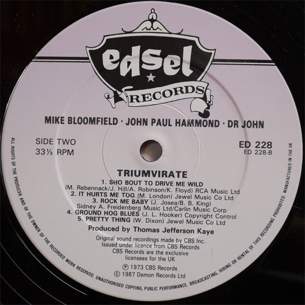 Bloomfield* / Hammond* / Dr. John : Triumvirate (LP, Album)