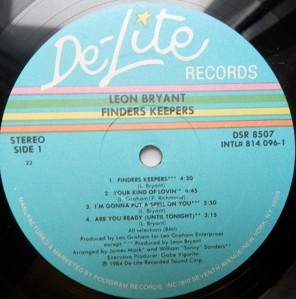 Leon Bryant : Finders Keepers (LP, Album)