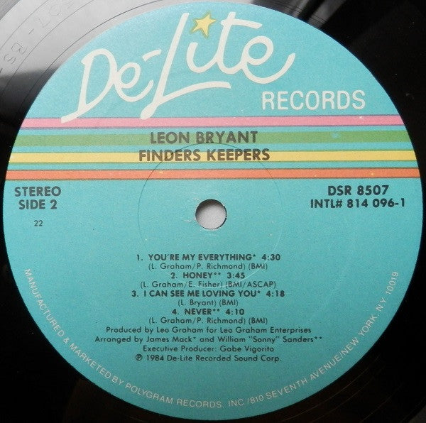 Leon Bryant : Finders Keepers (LP, Album)