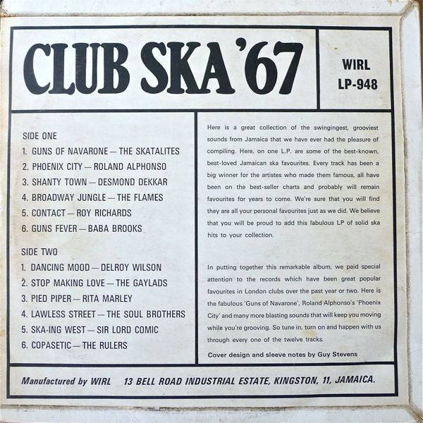 Various : Club Ska '67 (LP, Album, Comp)