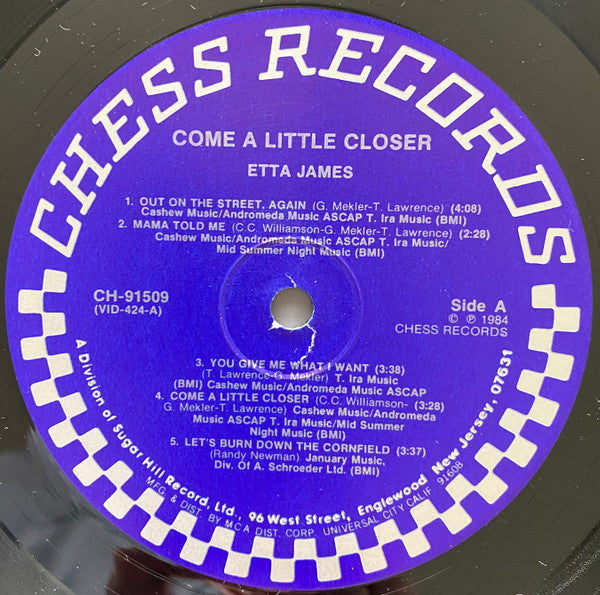 Etta James : Come A Little Closer (LP, Album, RE)