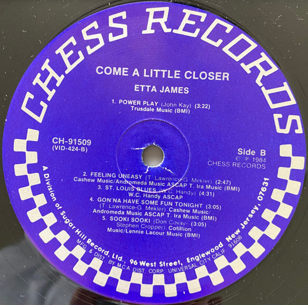 Etta James : Come A Little Closer (LP, Album, RE)