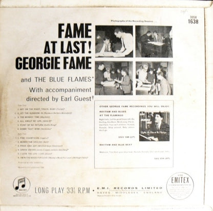 Georgie Fame : Fame At Last (LP, Album, Mono)