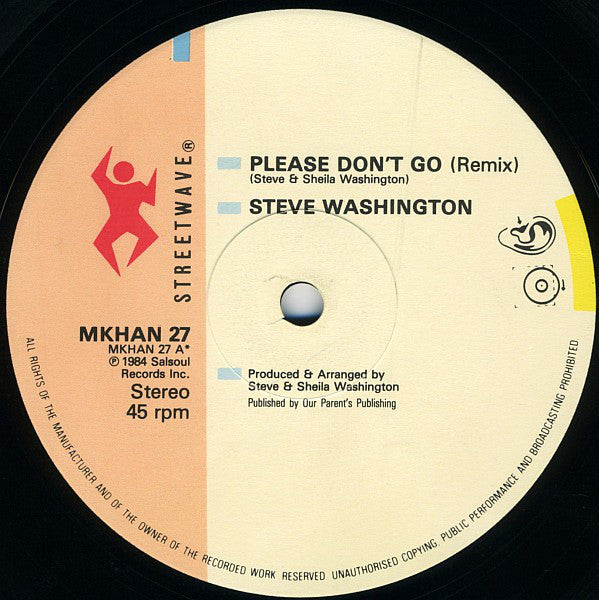 Stephen C. Washington : Please Don't Go (12")