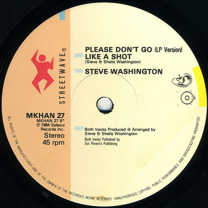 Stephen C. Washington : Please Don't Go (12")