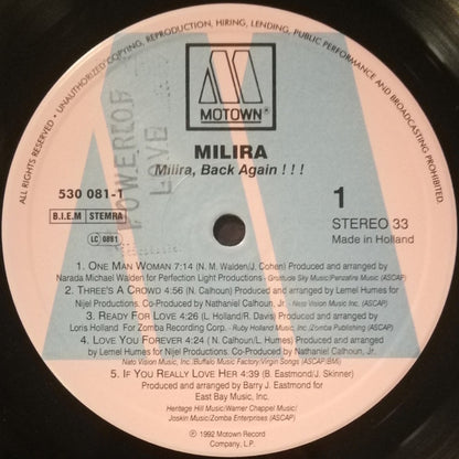 Milira : Back Again!!! (LP, Album)