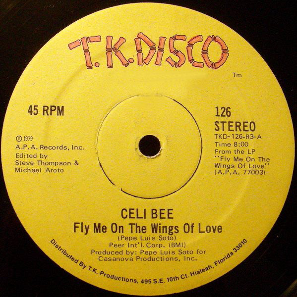 Celi Bee : Fly Me On The Wings Of Love / For The Love Of My Man (12")