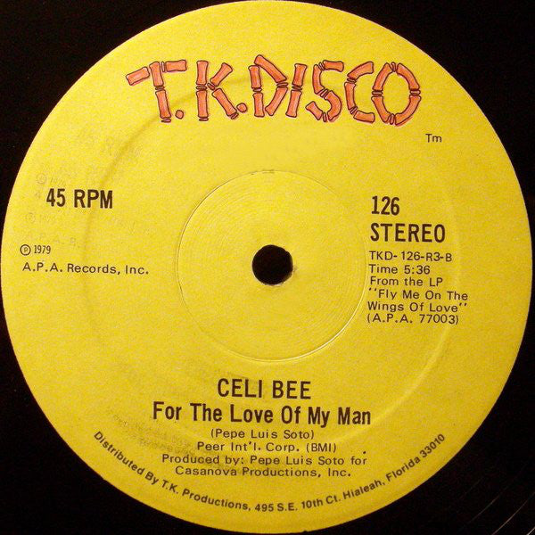 Celi Bee : Fly Me On The Wings Of Love / For The Love Of My Man (12")