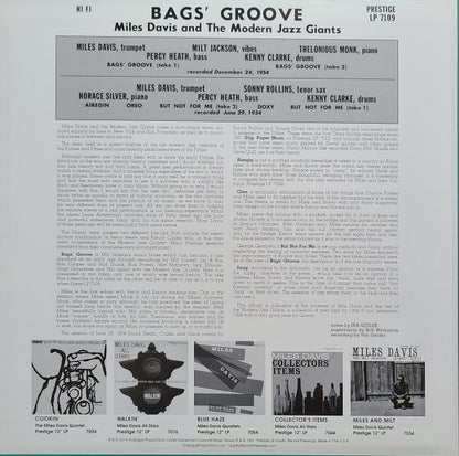 Miles Davis : Bags Groove (LP, Album, Mono, Ltd, RE, RP, 200)