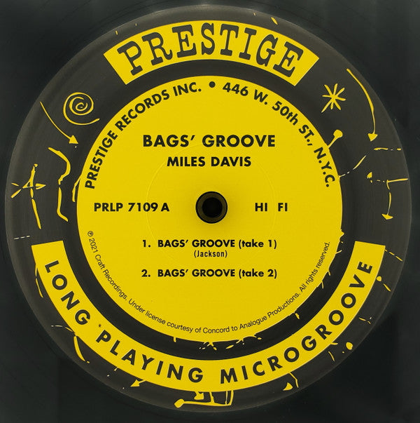 Miles Davis : Bags Groove (LP, Album, Mono, Ltd, RE, RP, 200)