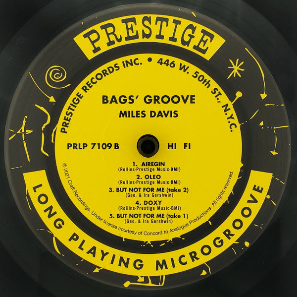 Miles Davis : Bags Groove (LP, Album, Mono, Ltd, RE, RP, 200)