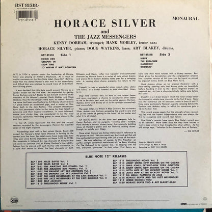 Horace Silver And Art Blakey & The Jazz Messengers : Horace Silver And The Jazz Messengers (LP, Comp, Mono, Spe)