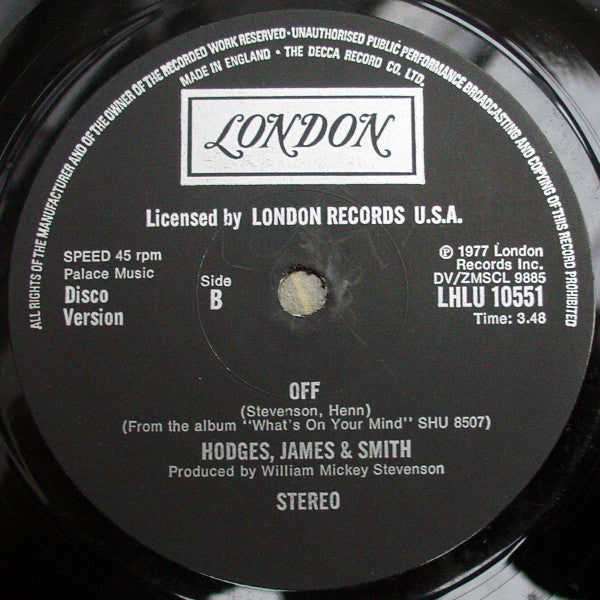 Hodges, James And Smith : Since I Fell For You / I'm Falling In Love (12", Single)