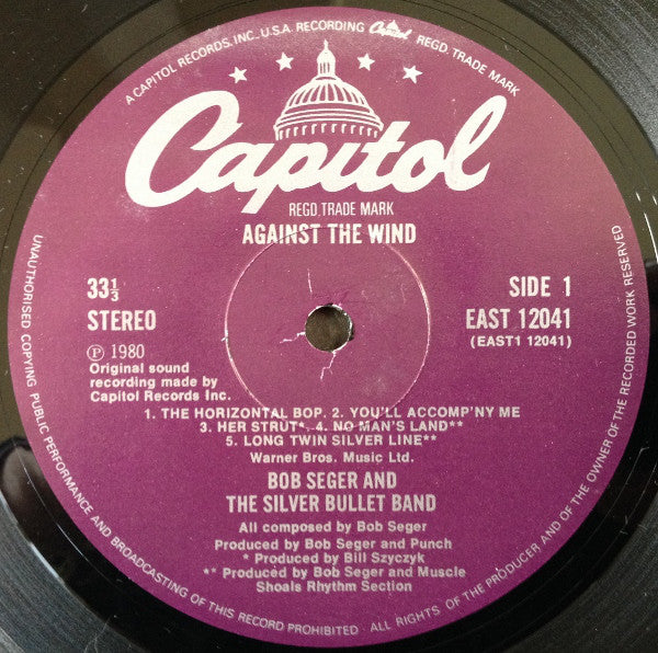 Bob Seger And The Silver Bullet Band : Against The Wind (LP, Album)