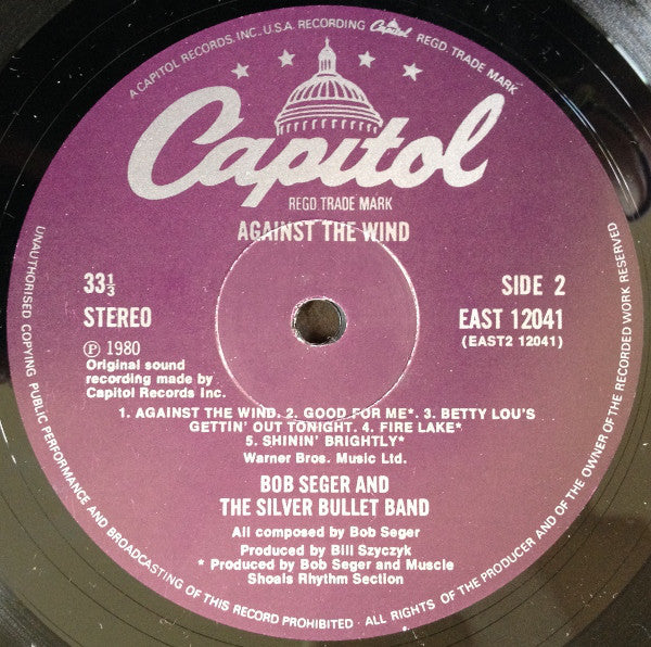 Bob Seger And The Silver Bullet Band : Against The Wind (LP, Album)