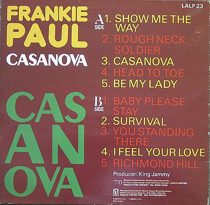 Frankie Paul : Casanova (LP, Album)