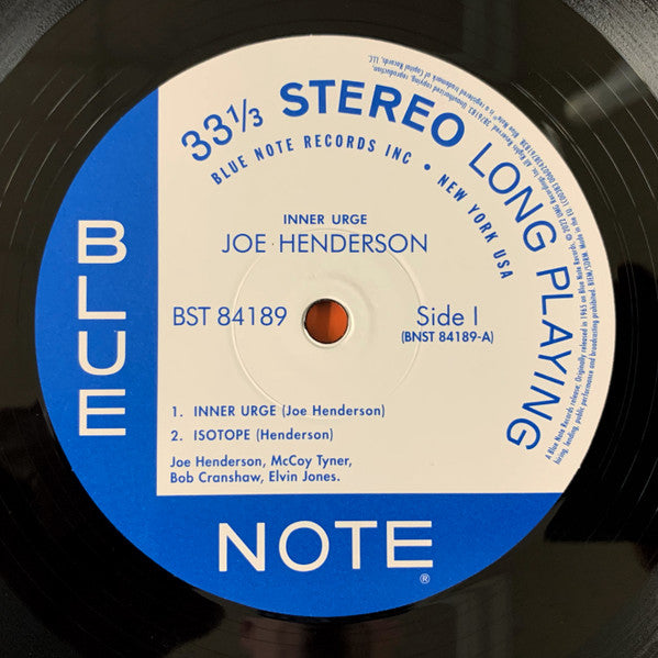 Joe Henderson : Inner Urge (LP, Album, RE, 180)