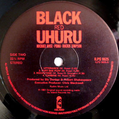 Black Uhuru : Red (LP, Album, Bla)