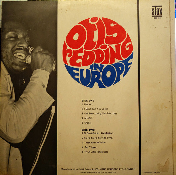 Otis Redding : Otis Redding In Europe (LP, Album, Mono)