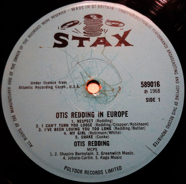 Otis Redding : Otis Redding In Europe (LP, Album, Mono)