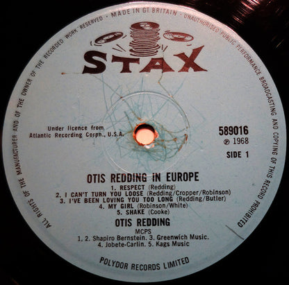 Otis Redding : Otis Redding In Europe (LP, Album, Mono)