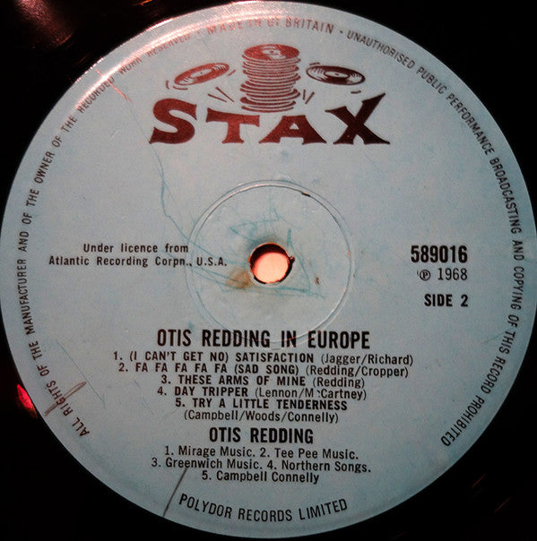 Otis Redding : Otis Redding In Europe (LP, Album, Mono)