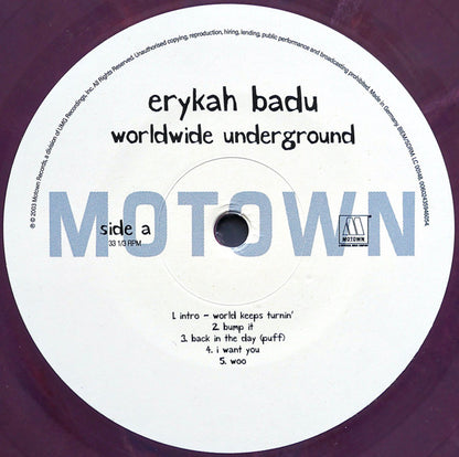 Erykah Badu : Worldwide Underground (LP, Album, Ltd, RE, Pur)