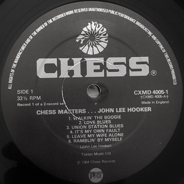 John Lee Hooker : Chess Masters...John Lee Hooker (2xLP, Comp)