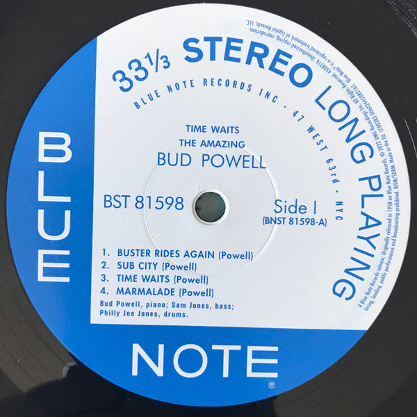 Bud Powell : Time Waits (The Amazing Bud Powell) (LP, Album, RE, 180)