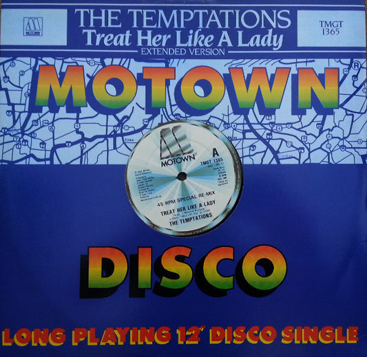 The Temptations : Treat Her Like A Lady (Extended Version) (12", Single)