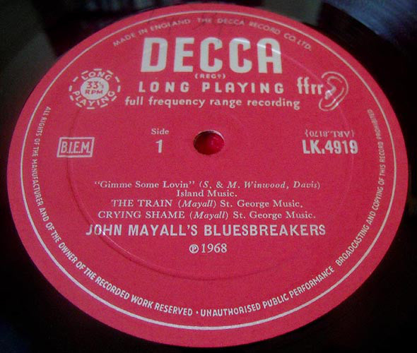 John Mayall / John Mayall & The Bluesbreakers : The Diary Of A Band Volume Two (LP, Album, Mono)