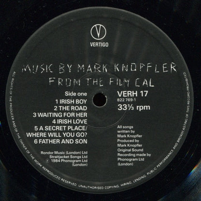 Mark Knopfler : Music By Mark Knopfler From The Film Cal (LP, Album)