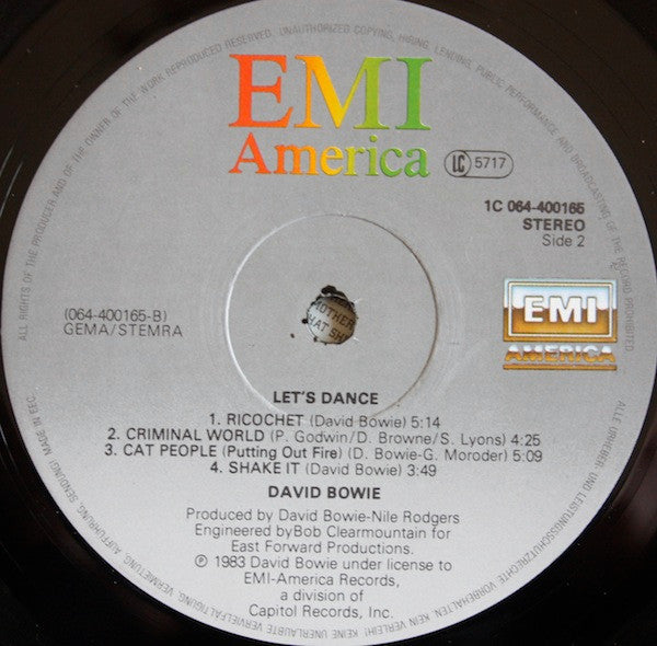 David Bowie : Let's Dance (LP, Album)